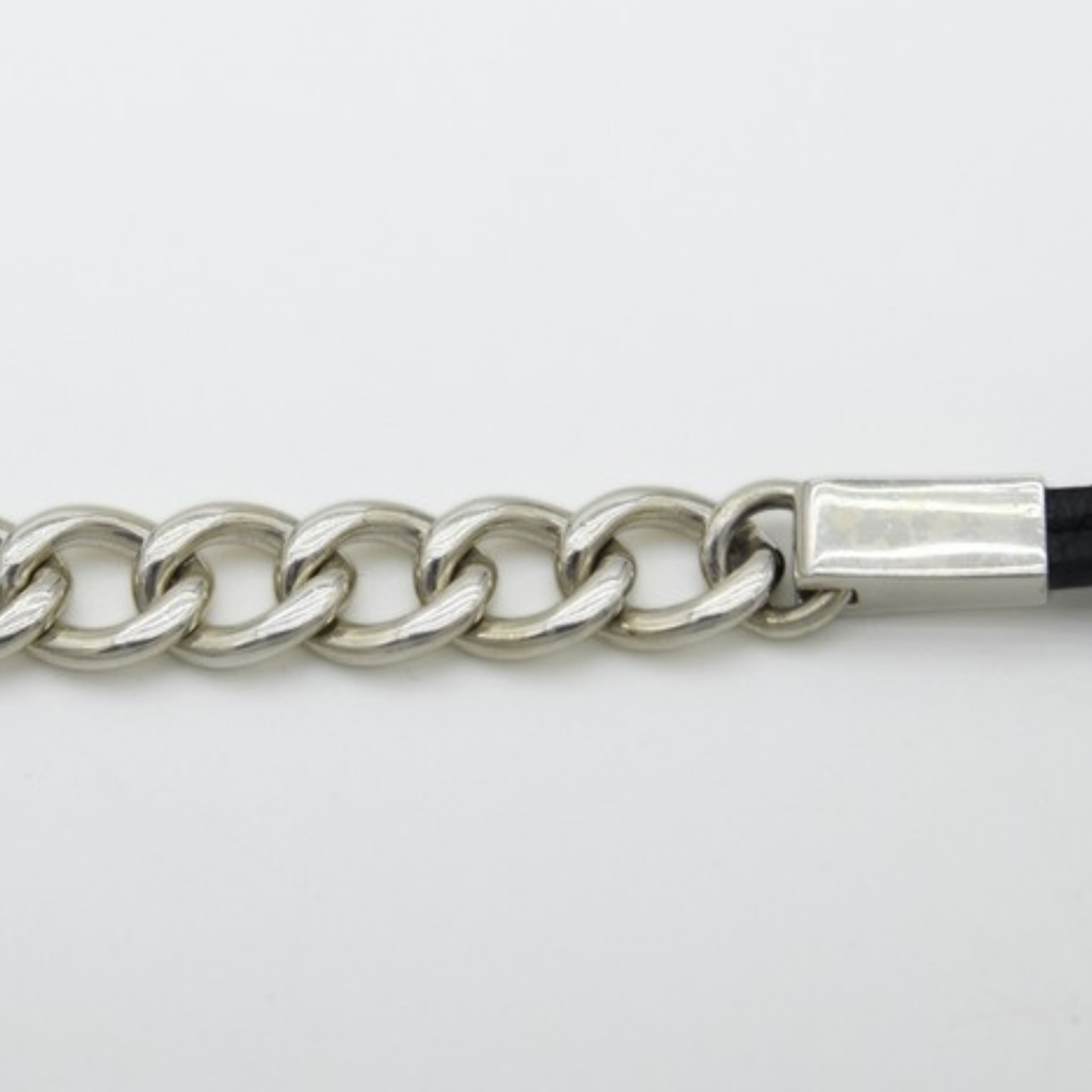 PHOENIX bracelet close-up render, leather cord detail