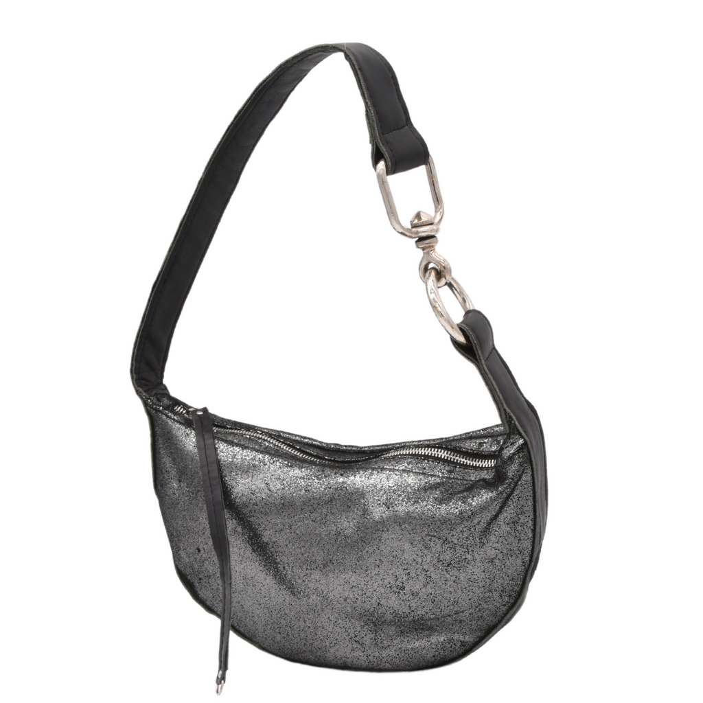 MYLA | SILVER | HALFMOON SHOULDER BAG