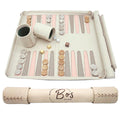 Roll Up Backgammon Leather Cream