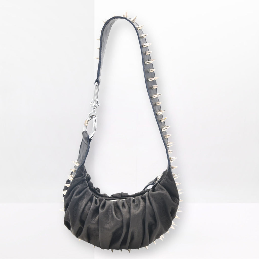 BLAKELY | HALF MOON BAG WITH STUDS