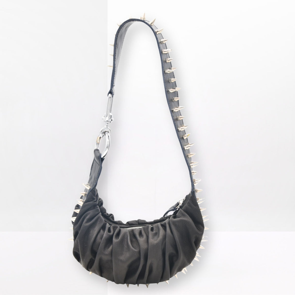 BLAKELY | HALF MOON BAG WITH STUDS