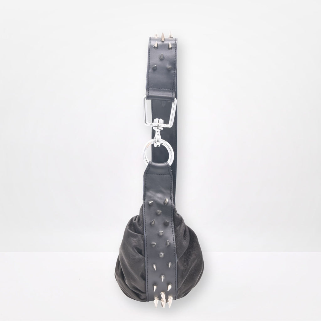 BLAKELY | HALF MOON BAG WITH STUDS