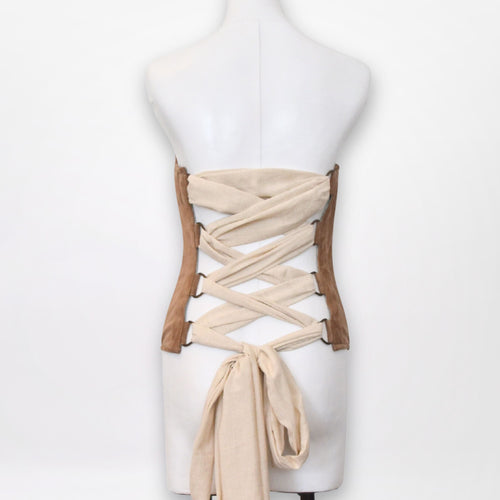 APULIA | TAN | BOW CORSET