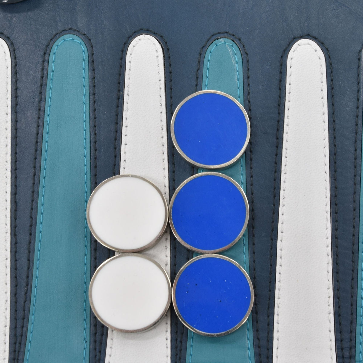 Roll Up Backgammon Leather Dark Blue