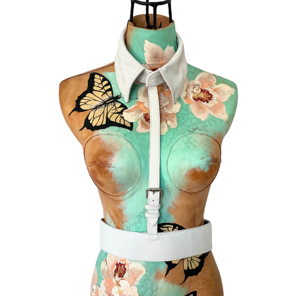 COLLAR HARNESS | SHEREE | WHITE