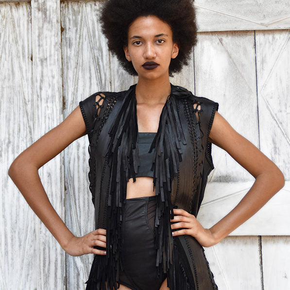 Empress Lexa | Leather Long Vest - Patricia Bos