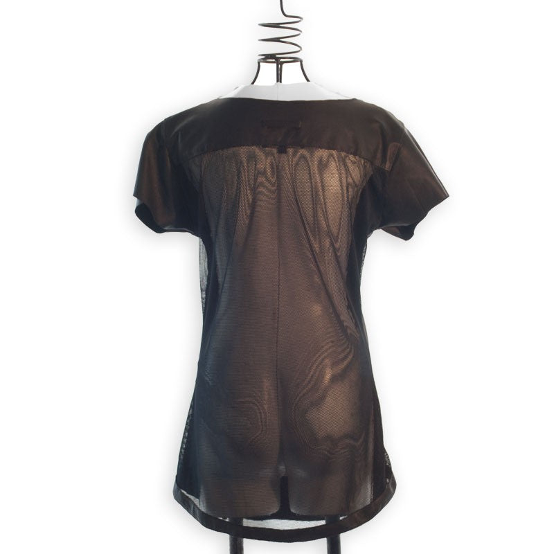 Tessa | Leather T-shirt Top - Patricia Bos